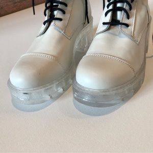 White Combat Boot by ZARA